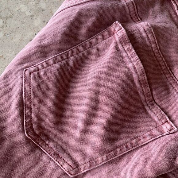 Vintage Lauren Ralph Lauren cropped raw edge hem Barbiecore ankle jeans 6 pink - Picture 9 of 14